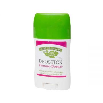 Deodorant Stick cu Salvie si Plop Negru Verre de Nature Femme Douce Manicos, 50g la reducere