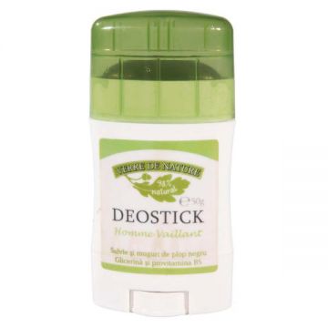 Deodorant Stick cu Salvie si Plop Negru Verre de Nature Homme Vaillant Manicos, 50g ieftin