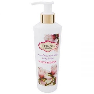 Lapte de Corp cu Ulei de Macadamia White Flower Herbagen, 200ml