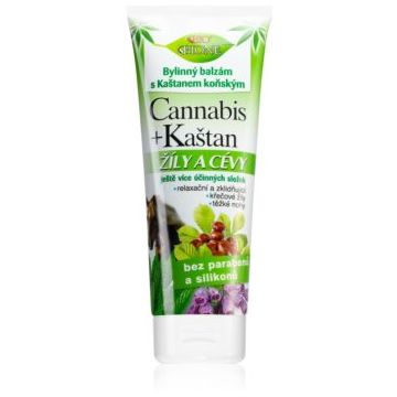 Bione Cosmetics Cannabis + Horse Chestnut lotiune pe baza de plante pentru tratamentul varicelor ieftina