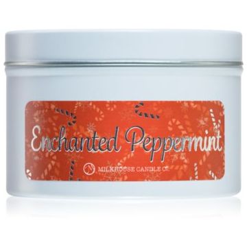 Milkhouse Candle Co. Christmas Enchanted Peppermint lumânare parfumată în placă ieftin