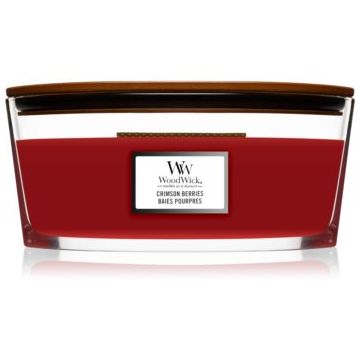 Woodwick Crimson Berries lumânare parfumată cu fitil din lemn (hearthwick)