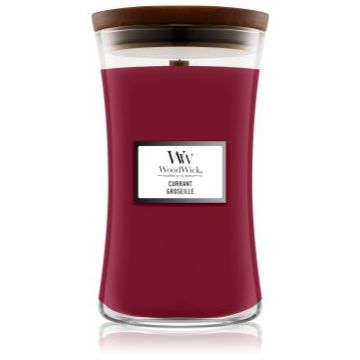 Woodwick Currant lumânare parfumată cu fitil din lemn de firma original