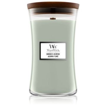 Woodwick Smoked Jasmine lumânare parfumată cu fitil din lemn