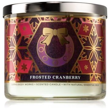 Bath & Body Works Frosted Cranberry lumânare parfumată II. ieftin