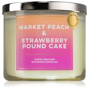 Bath & Body Works Market Peach & Strawberry Pound Cake lumânare parfumată de firma original