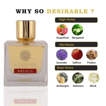 Parfum Forever Absolu, Riiffs, apa de parfum 100ml, unisex - inspirat din Baccarat Rouge de firma original