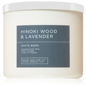 Bath & Body Works Hinoki Wood & Lavender lumânare parfumată de firma original