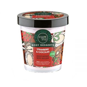 Mousse Delicios pentru Corp Strawberry & Chocolate Organic Shop, 450 ml