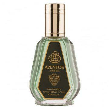 Parfum Aventos Green, Fragrance World, apa de parfum 50 ml, barbati - inspirat din Green Irish Tweed by Creed