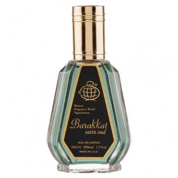 Parfum Barakkat Satin Oud, Fragrance World, apa de parfum 50 ml, unisex - inspirat din Oud Satin Mood by Maison Francis Kurkdjian