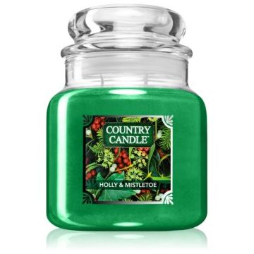 Country Candle Holly & Mistletoe lumânare parfumată de firma original