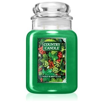 Country Candle Holly & Mistletoe lumânare parfumată de firma original