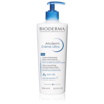 Bioderma Atoderm Créme Ultra Cremă nutritivă de corp pentru piele normală, sensibilă și uscată produs parfumat