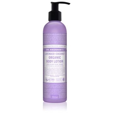 Dr. Bronner’s Lavender & Coconut lapte de corp intens hrănitor pentru piele normala si uscata