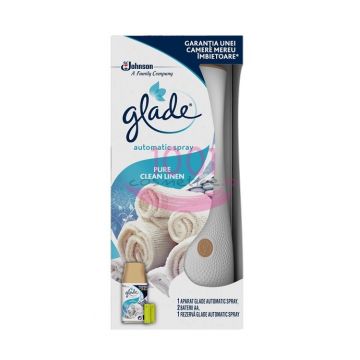 GLADE APARAT ELECTRIC ODORIZANT DE CAMERA ELECTRIC AUTOMATIC SPRAY + REZERVA 269 ML PURE CLEAN LINEN ieftin