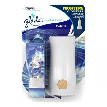 GLADE APARAT MANUAL ODORIZANT DE CAMERA TOUCH & FRESH + REZERVA MARINE de firma original