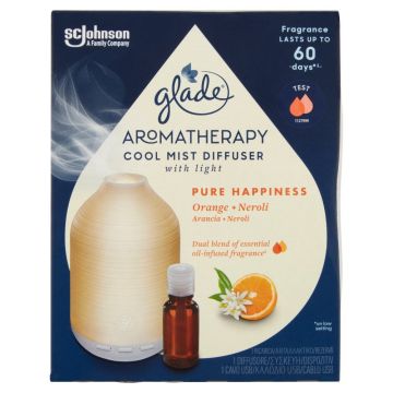 GLADE DIFUZOR ULEIURI ESENTIALE APARAT + REZERVA 17.4 ML PURE HAPPINESS