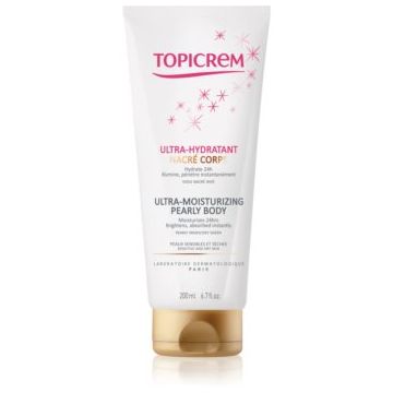 Topicrem UH BODY Ultra-Moisturizing Pearly Body lapte de corp piele sensibilă stralucire de perla