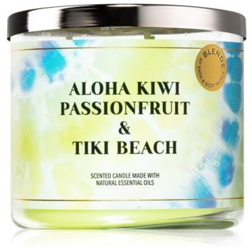 Bath & Body Works Aloha Kiwi Passionfruit & Tiki Beach lumânare parfumată