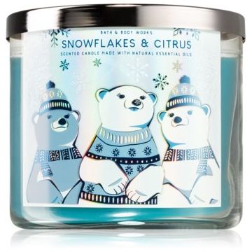 Bath & Body Works Snowflakes & Citrus lumânare parfumată I. de firma original