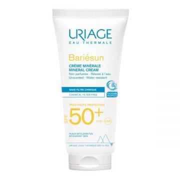 Crema minerala de protectie solara cu SPF 50+ Bariesun, Uriage, 100 ml ieftina