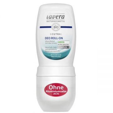 Deodorant Roll-On Fara Alcool pentru Piele Sensibila si Iritata Lavera, 50ml ieftin