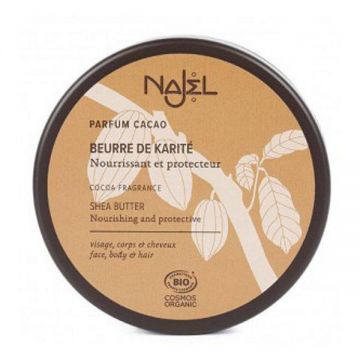 Unt de Shea Organic cu Aroma de Cacao Najel, 100 g