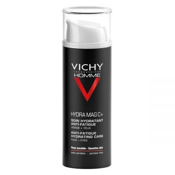 Crema hidratanta cu efect anti-oboseala pentru fata si zona ochilor Hydra Mag C, Vichy Homme, 50 ml