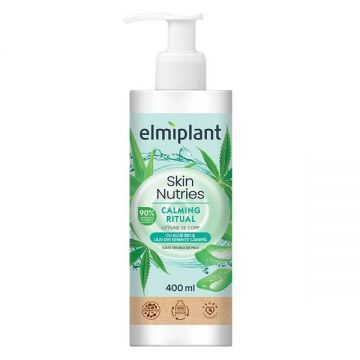 Lotiune de Corp cu Aloe Bio si Ulei din Seminte de Canepa - Elmiplant Skin Nutries Calming Ritual, 400 ml ieftina