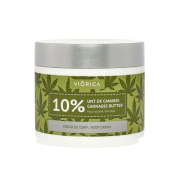 Crema de corp cu 10% unt de Canabis, Viorica, 200 ml de firma originala