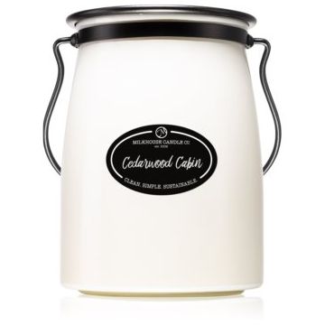 Milkhouse Candle Co. Creamery Cedarwood Cabin lumânare parfumată Butter Jar de firma original