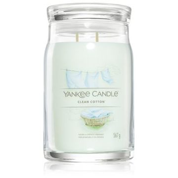 Yankee Candle Clean Cotton lumânare parfumată Signature de firma original