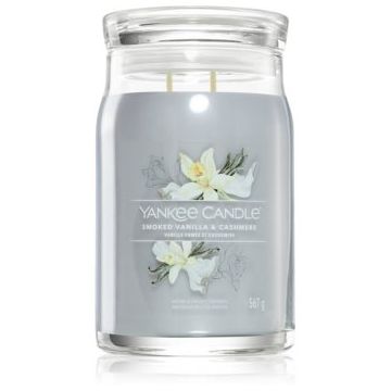 Yankee Candle Smoked Vanilla & Cashmere lumânare parfumată Signature ieftin