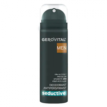 Deodorant Antiperspirant Gerovital Men Seductive, 150 ml de firma original