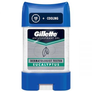 Deodorant Antiperspirant Gel Stick - Gillette Antiperspirant Gel Eucalyptus, 70 ml la reducere