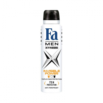 Deodorant Spray Fa Men Xtreme Invisible Power, 150 ml, 72 h Protectie, Formula Vegana ieftin