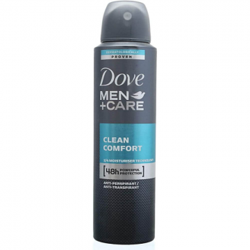 Spray Deodorant DOVE Men Clean Comfort, 150 ml