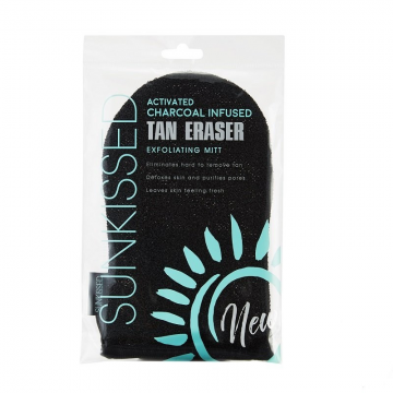 Manusa pentru Exfoliere si Indepartare Autobronzant, Sunkissed, Charcoal Infused ieftina