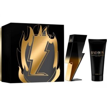 Set cadou Carolina Herrera Bad Boy Extreme, Apa de Parfum, Barbati (Continut set: 100 ml Apa de Parfum + 100 ml Gel de dus) de firma original