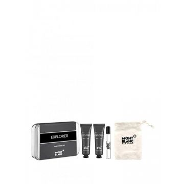 Set Cadou Mont Blanc Explorer, Apa de Parfum, Barbati (Continut set: 7.5 ml Apa de Parfum + 30 ml After-Shave + 30 ml Gel de dus) de firma original