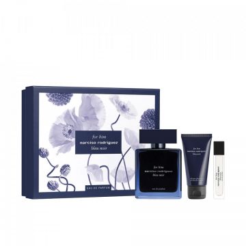 Set Cadou Narciso Rodriguez for Him Bleu Noir (Continut set: 100 ml Apa de Parfum + 50 ml Gel de dus + 10 ml Apa de Parfum)