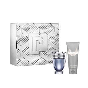 Set Cadou Paco Rabanne Invictus, Barbati, Apa de Toaleta (Continut set: 100 ml Apa de Toaleta + 100 ml Gel de Dus)