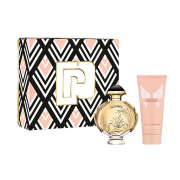 Set cadou Paco Rabanne Olympea Solar, Femei, Apa de Parfum (Continut set: 80 ml Apa de Parfum + 100 ml Lotiune de corp) de firma original