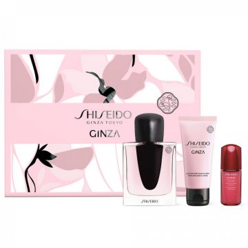 Set cadou Shiseido Ginza Tokyo, Apa de Parfum, Femei (Continut set: 50 ml Apa de Parfum, 50 ml Lotiune de corp + 10 ml Serum) de firma original