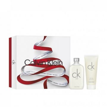 Set Cadou Calvin Klein CK One, Apa de toaleta (Continut set: 50 ml Apa de Toaleta + 100 ml Gel de Dus) de firma original