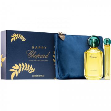 Set cadou Chopard Happy Lemon Dulci, Apa de parfum, Femei (Continut set: 100 ml Apa de Parfum + 10 ml Apa de Parfum + Geanta) de firma original