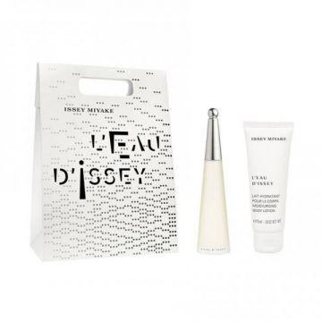 Set Cadou L'eau D'Issey Woman, Apa de Toaleta (Continut set: 25 ml Apa de Toaleta + 75 ml Lotiune de Corp) de firma original