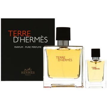 Set Terre D'Hermés Parfum, Barbati (Continut set: 75 ml Parfum + 12, 5 ml Parfum) de firma original