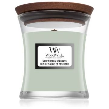 Woodwick Sagewood & Seagrass lumânare parfumată de firma original